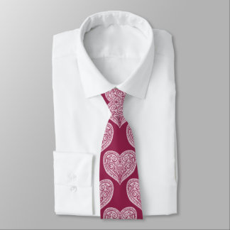Ornamental heart in Burgundy, Tie