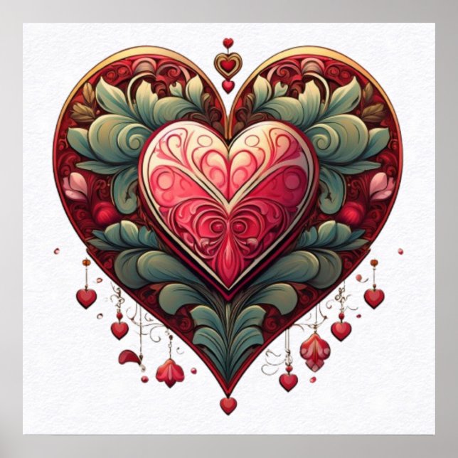 Ornamental Heart Poster (Front)