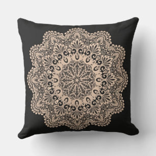 Ornamental Lace with Damask & Arabesque Elements Cushion
