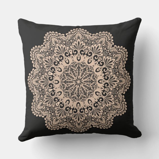 Ornamental Lace with Damask & Arabesque Elements  Cushion (Back)