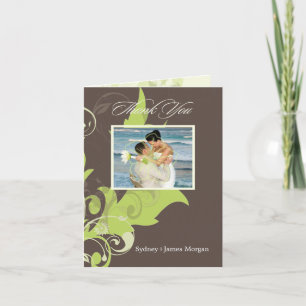 Ornamental Leaves/PhotoThank You Cards