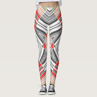 Ornamental Lined: Striped Seamless Background Leggings