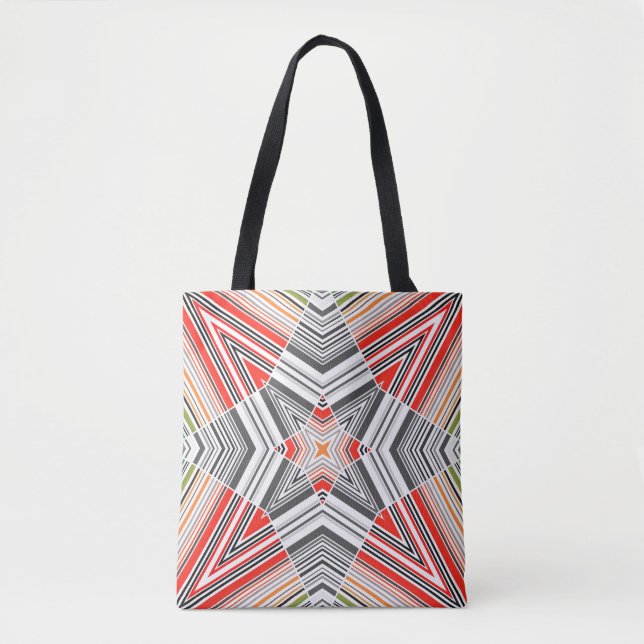 Ornamental Lined: Striped Seamless Background Tote Bag (Front)