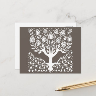 Ornamental Magnolia Tree by Aubrey Beardsley Postcard