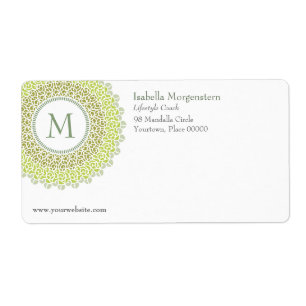 Ornamental Monogram Shipping Label