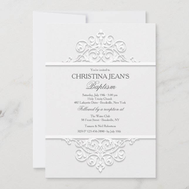 Ornamental Panels Invitation (Front)