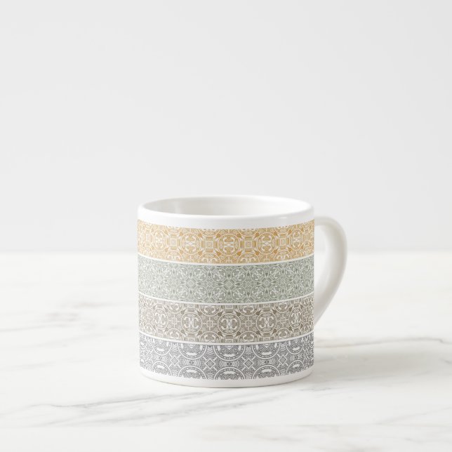 Ornamental pattern espresso cup (Front Right)
