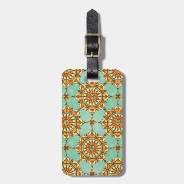 Ornamental pattern luggage tag (Front Vertical)