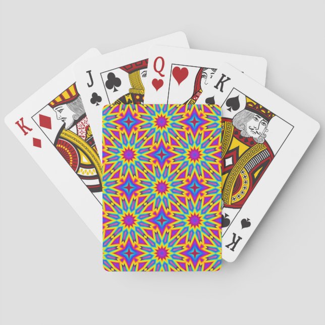 Ornamental pattern, multicolored, playing cards (Back)