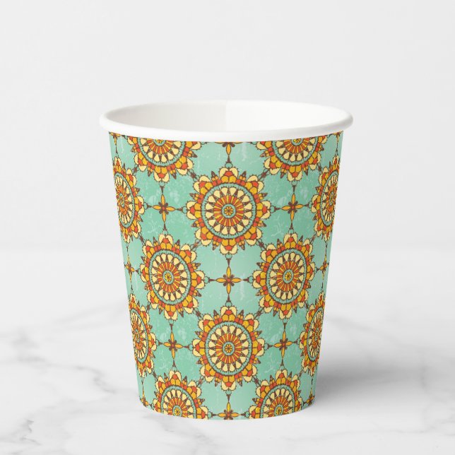 Ornamental pattern paper cups (Left)