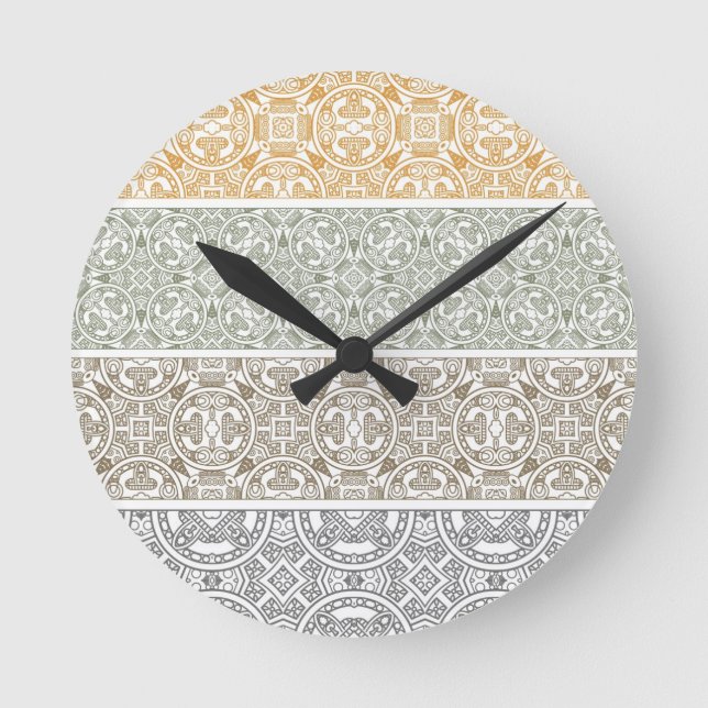 Ornamental pattern round clock (Front)