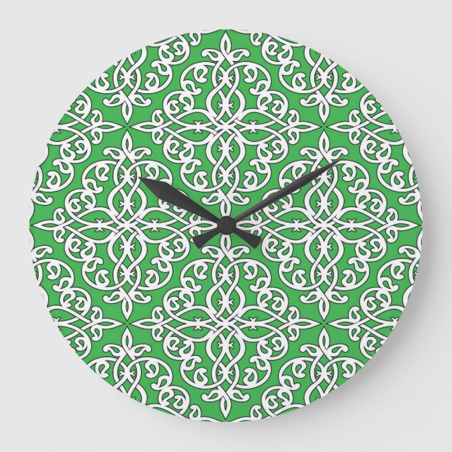 Ornamental pattern, seamless ethnic design. large clock (Front)