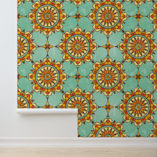Ornamental pattern wallpaper