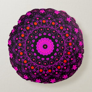 Ornamental patterned round pillow