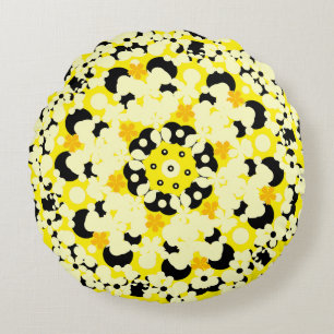 Ornamental patterned round pillow
