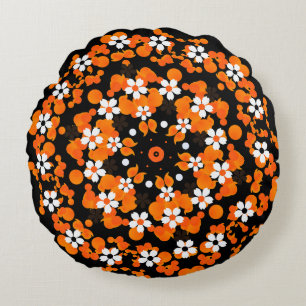 Ornamental patterned round pillow