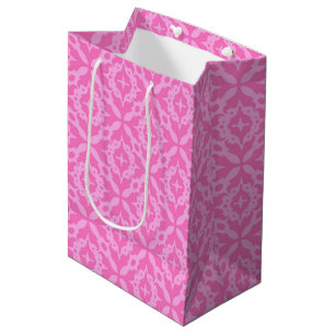 Ornamental Pink Damask Breast Cancer Awareness Medium Gift Bag