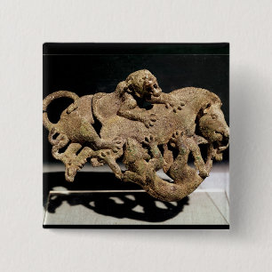 Ornamental plaque depicting a wild boar 15 cm square badge