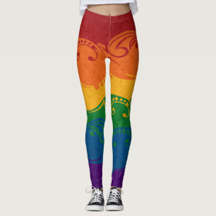 Ornamental Rainbow Flag Leggings