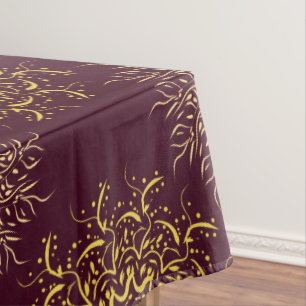 ornamental red pattern tablecloth