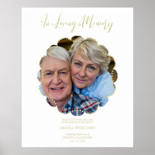 Ornamental Reserved Wedding Seat Tribute Couple Poster