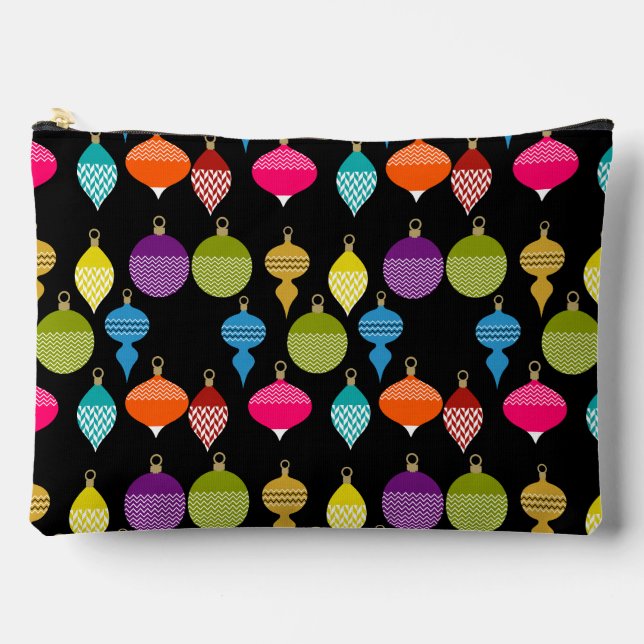 Ornamental Retro Christmas Decorative Ball Accessory Pouch (Front)