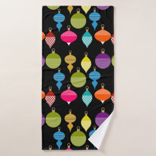 Ornamental Retro Christmas Decorative Ball Bath Towel