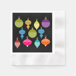 Ornamental Retro Christmas Decorative Ball Napkin