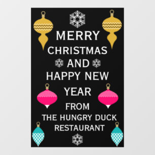 Ornamental Retro Christmas Decorative Ball Window Cling