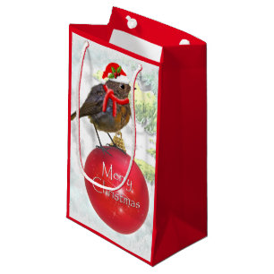 Ornamental Robin Gift Bag