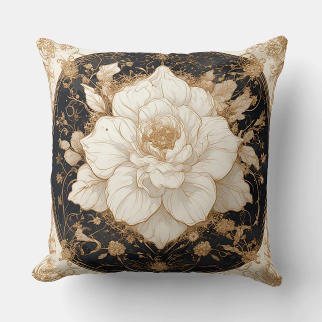 Ornamental Rose Design Cushion (Front)