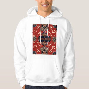 Ornamental Rug Design: Vintage Geometric. Hoodie