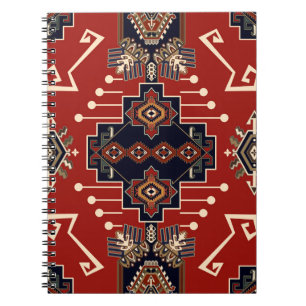 Ornamental Rug Design: Vintage Geometric. Notebook