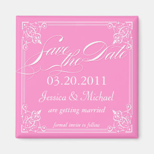 Ornamental Save the Date Magnet