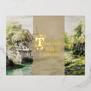 Ornamental Scroll Fairytale Wedding Invitation