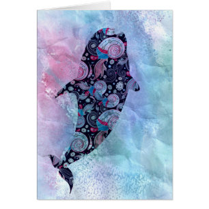 Ornamental Silhouette Whale