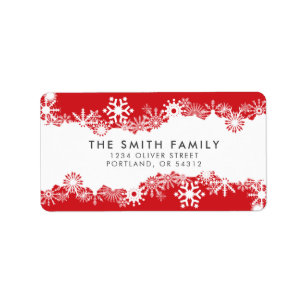 Ornamental Snowflakes Christmas Return Address Label
