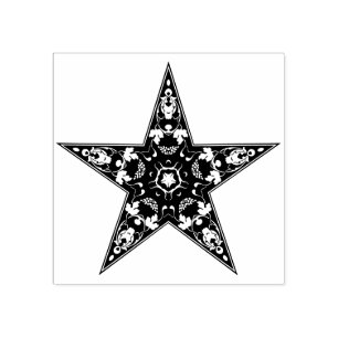 Ornamental Star Rubber Stamp