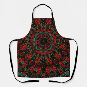 Ornamental style geometric moroccan kaliedoscope  apron