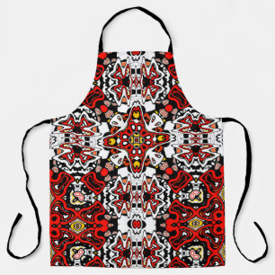Ornamental style geometric moroccan kaliedoscope m apron