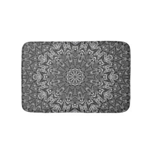 Ornamental style geometric moroccan kaliedoscope m bath mat