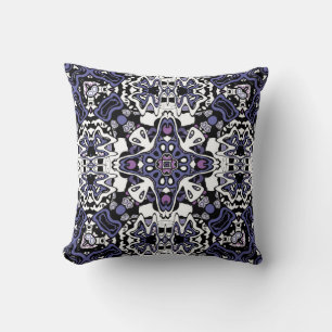 Ornamental style geometric moroccan kaliedoscope m cushion