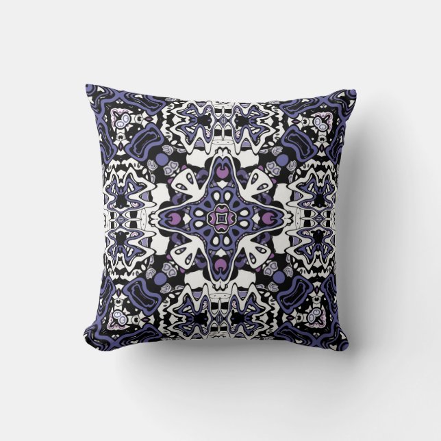 Ornamental style geometric moroccan kaliedoscope m cushion (Front)
