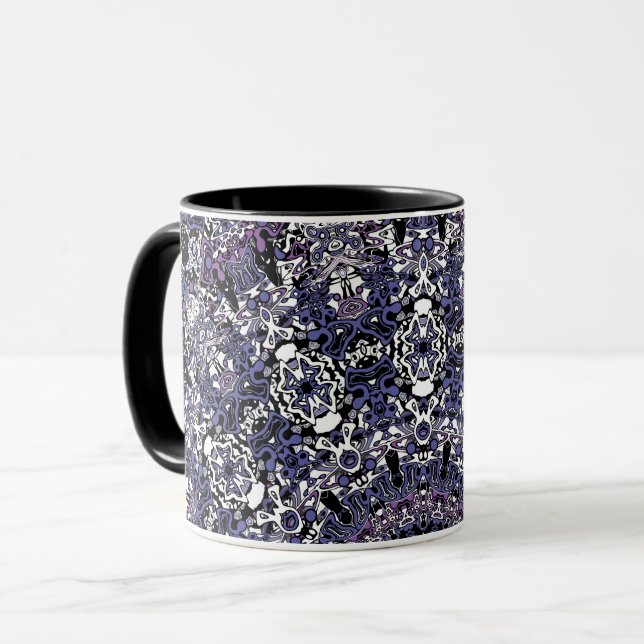 Ornamental style geometric moroccan kaliedoscope m mug (Front Left)