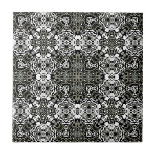 Ornamental style geometric moroccan kaliedoscope m tile