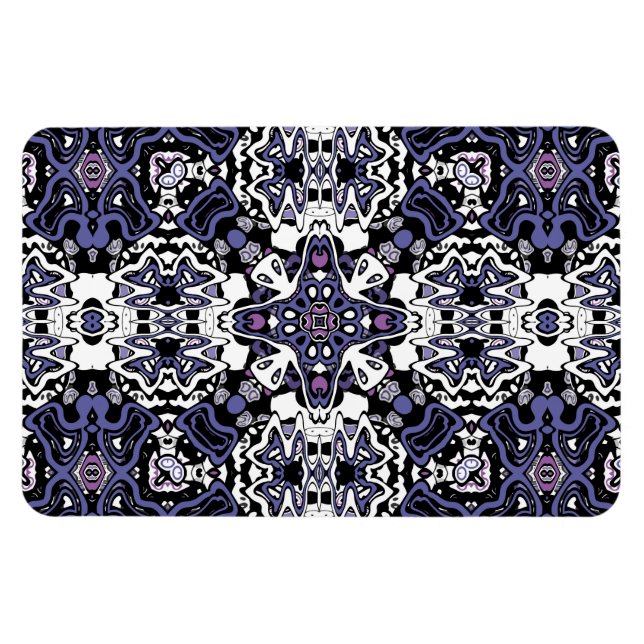 Ornamental style geometric moroccan kaliedoscope  magnet (Horizontal)