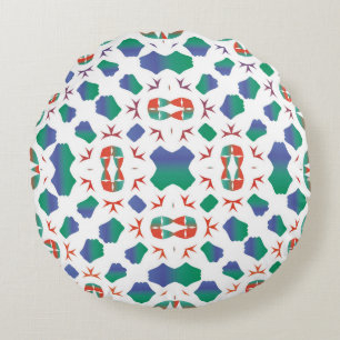 Ornamental talavera mexico tiles decor. Modern des Round Cushion