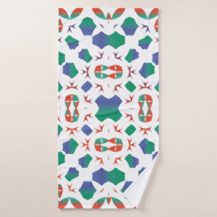 Ornamental talavera mexico tiles decoration. Moder Bath Towel