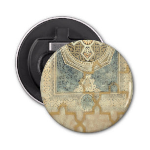 Ornamental Tapestry with Ornate Geometric Design Bottle Opener