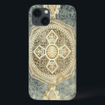 Ornamental Tapestry with Ornate Geometric Design iPhone 13 Case<br><div class="desc">This ornate geometric design,  while not as involved as those of Pythagoras,  is nonetheless captivating on this ornamental tapestry. The motif has the feel of antiquity,  and can make a great gift for anyone who appreciates the sight of ornate tile work.</div>